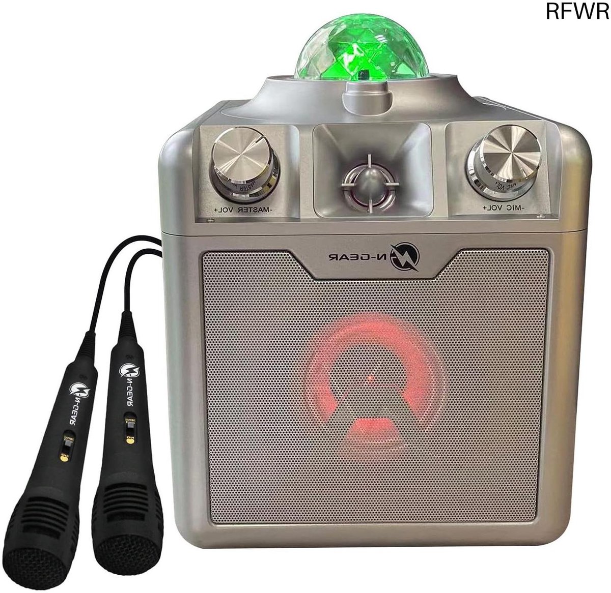  ® Kinderpartybox met Karaoke en Discobal - Bluetooth Muziekbox voor Feesten