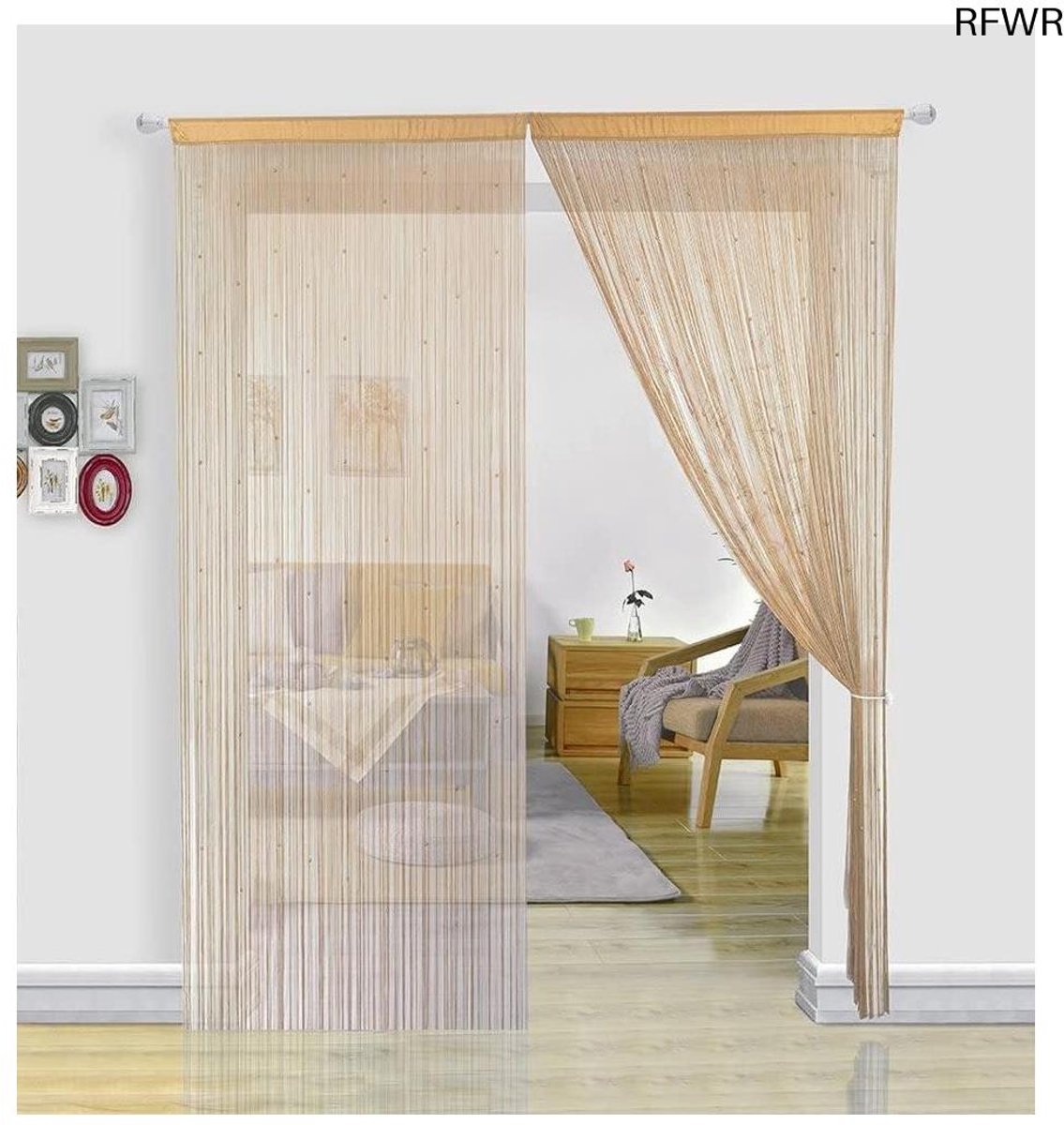  ® Kleurige Lintgordijnen voor Kamerdecoratie - Spaghetti-deurkralen 90x200cm