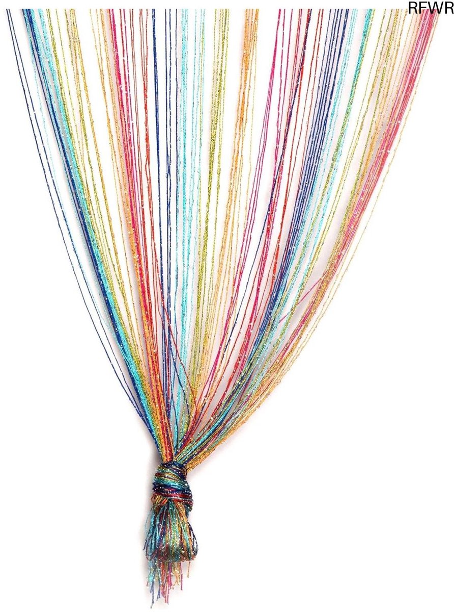  ® Multi-gekleurde Draadgordijn - Ideaal als Vliegengordijn of Venstergordijn 90x200 cm