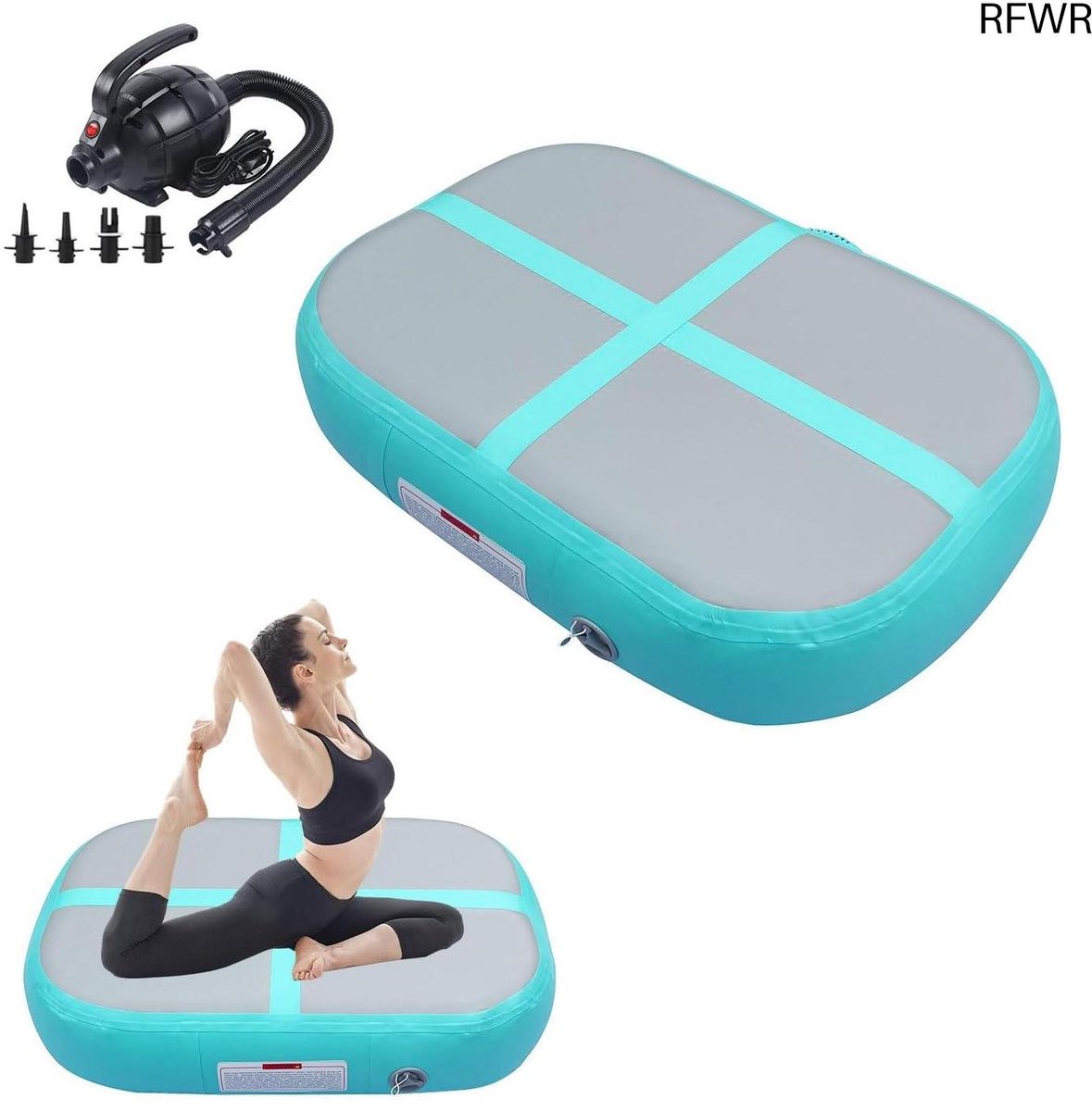  ® Opblaasbare gymnastiekmat met elektrische luchtpomp - Turnblok & Trainingsmat