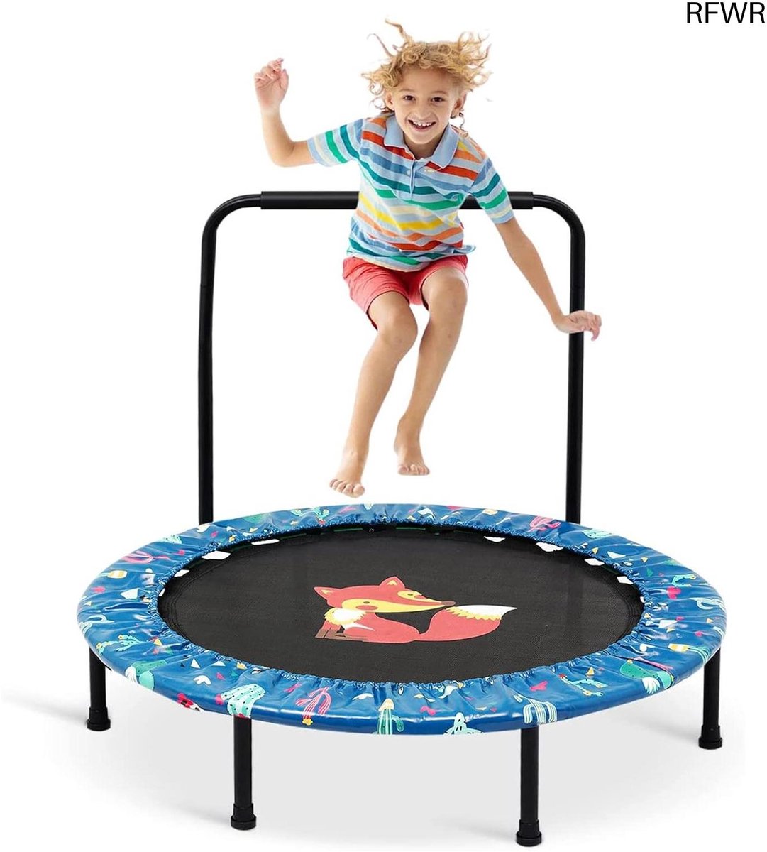  ® Opvouwbare Mini Trampoline voor Kinderen - Veiligheid en Fitness voor Binnen en Buiten