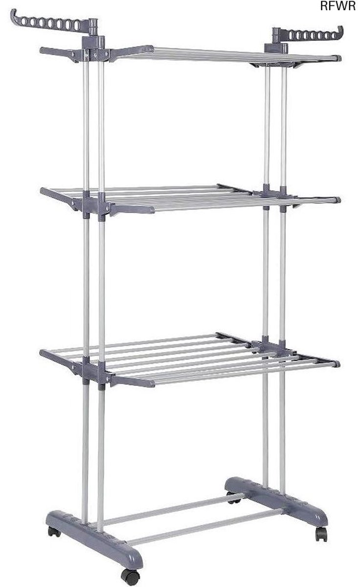  ® Opvouwbare droogrek met verstelbare hoogte en wielen voor binnen en buiten
