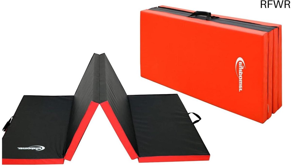 RFWR® Opvouwbare turnmat voor kinderen - 8 cm dik, 200 x 100 cm, zachte vloermat voor gym en acrobatiek
