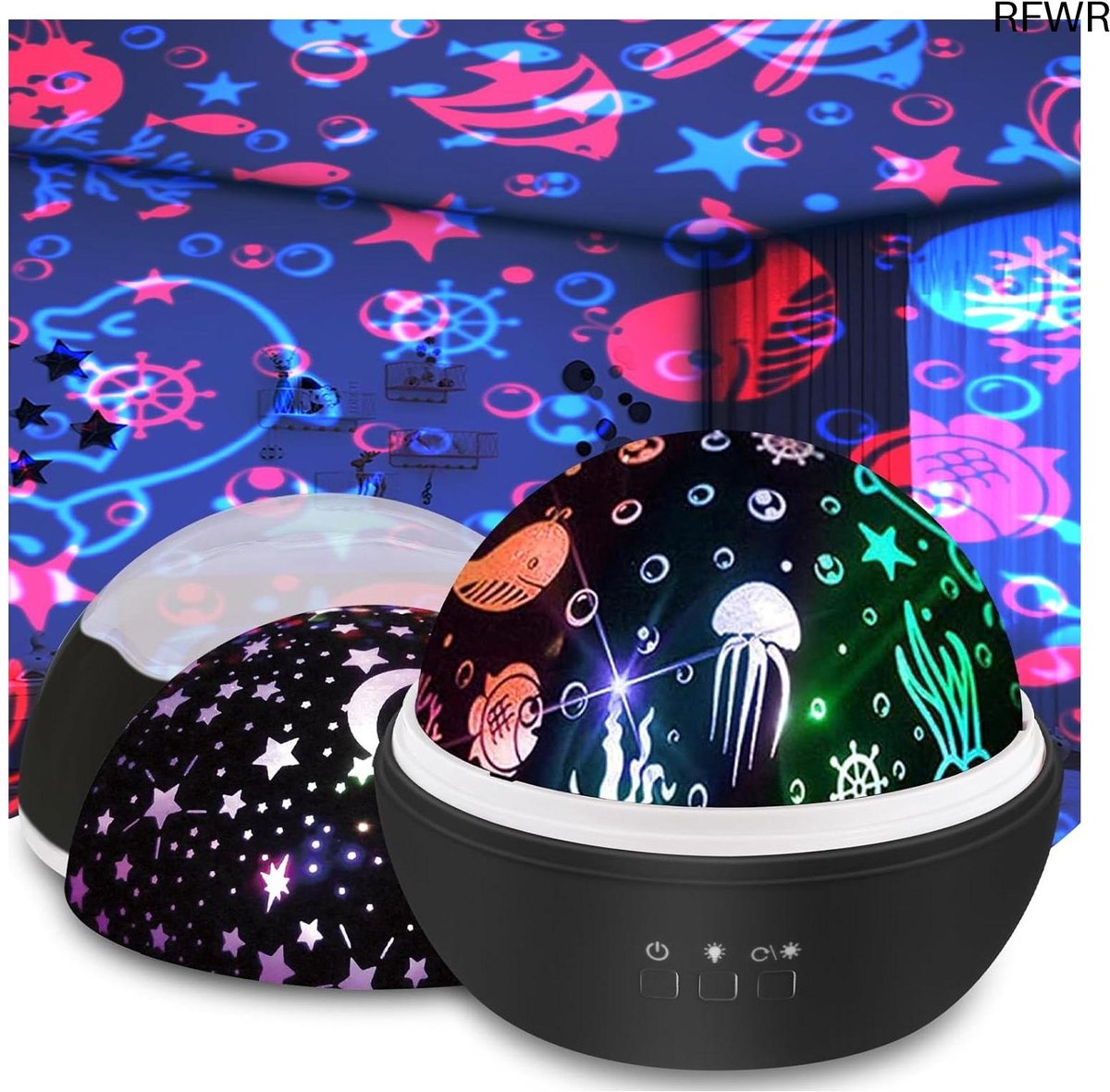  ® Roterende baby projector met ster en oceaangolf thema voor rustige nachten
