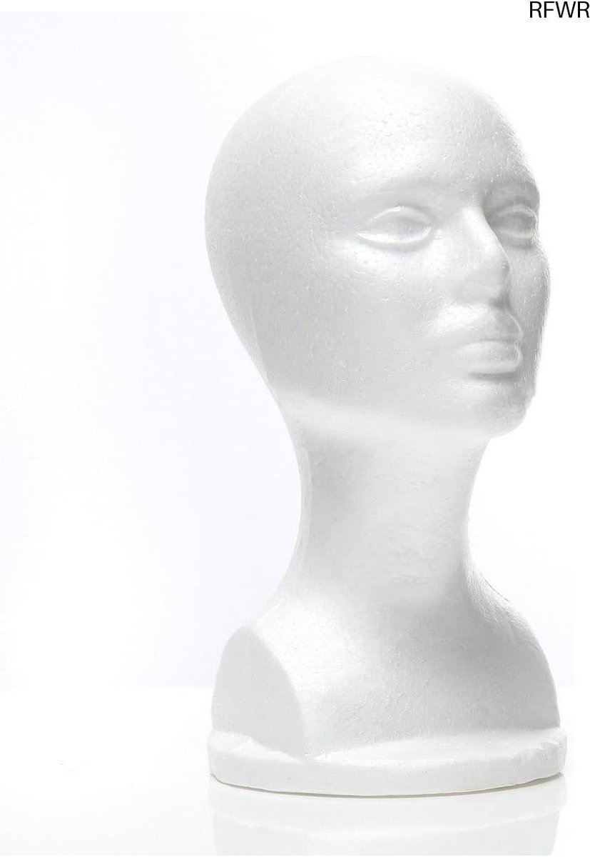  ® Schuim Mannequin Hoofd voor Hoed en Pruik - Wit