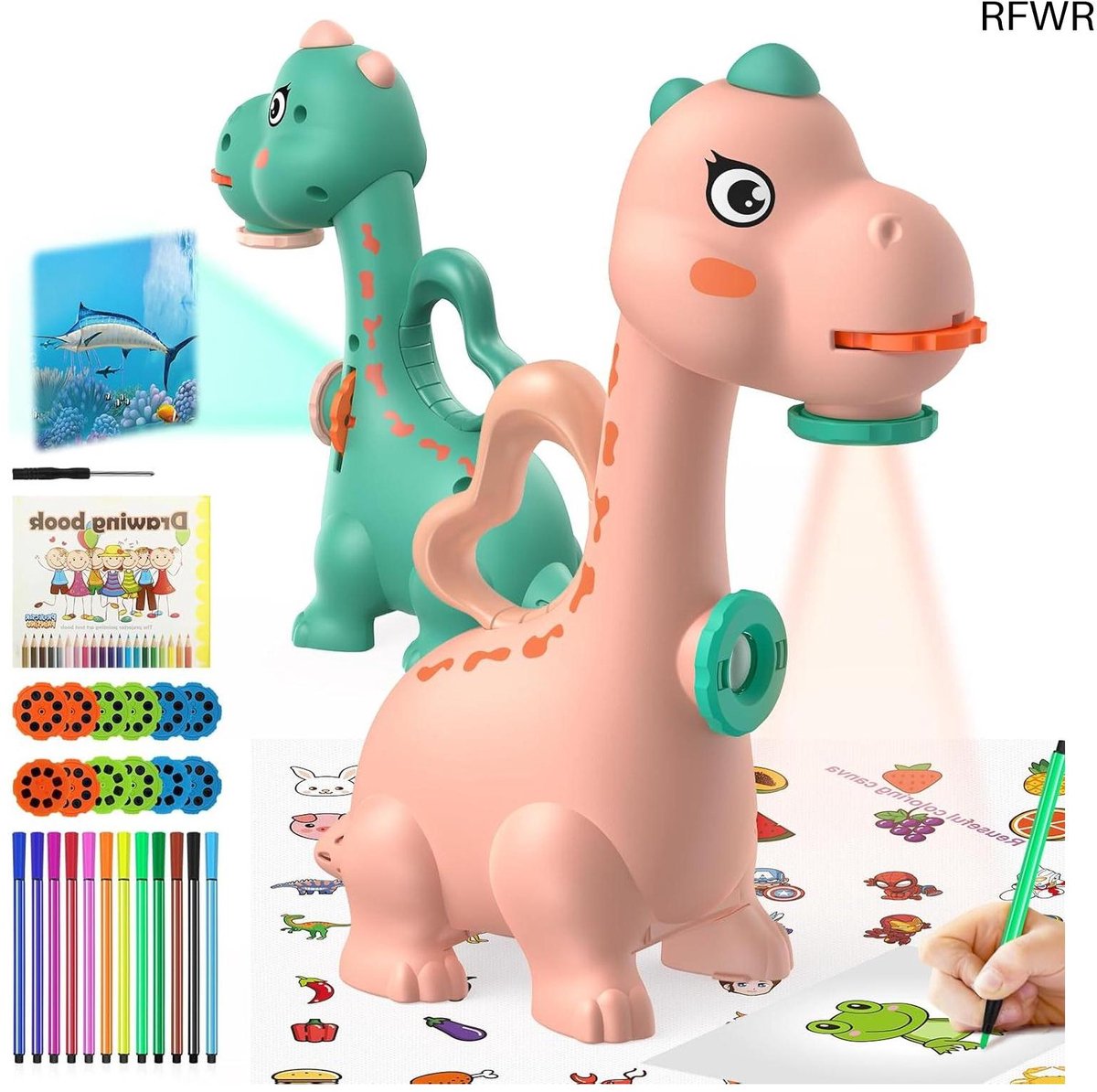  ® Tekenprojector voor Kinderen - 2-in-1 Projectie en Tekenbeleving met 96 Patronen