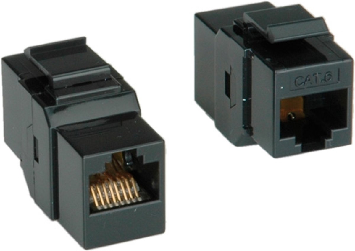 ROLINE RJ-45 Keystone Modular Coupler RJ-45 RJ-45 Zwart