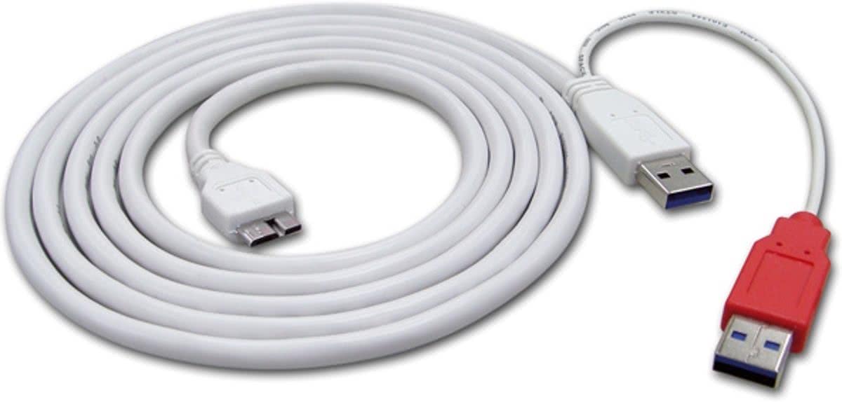 ROLINE USB 3.0 Y-Kabel, 2x Type A/M - Micro B/M, 1,8m 1,8m