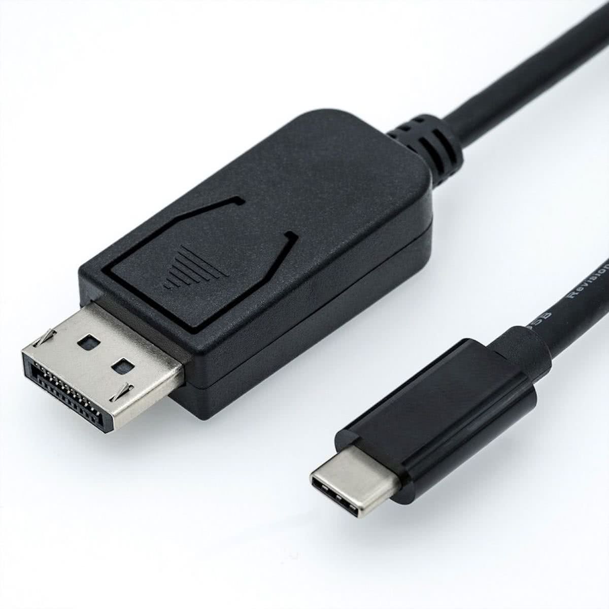 Roline USB-C naar DisplayPort kabel met DP Alt Mode - 1 meter