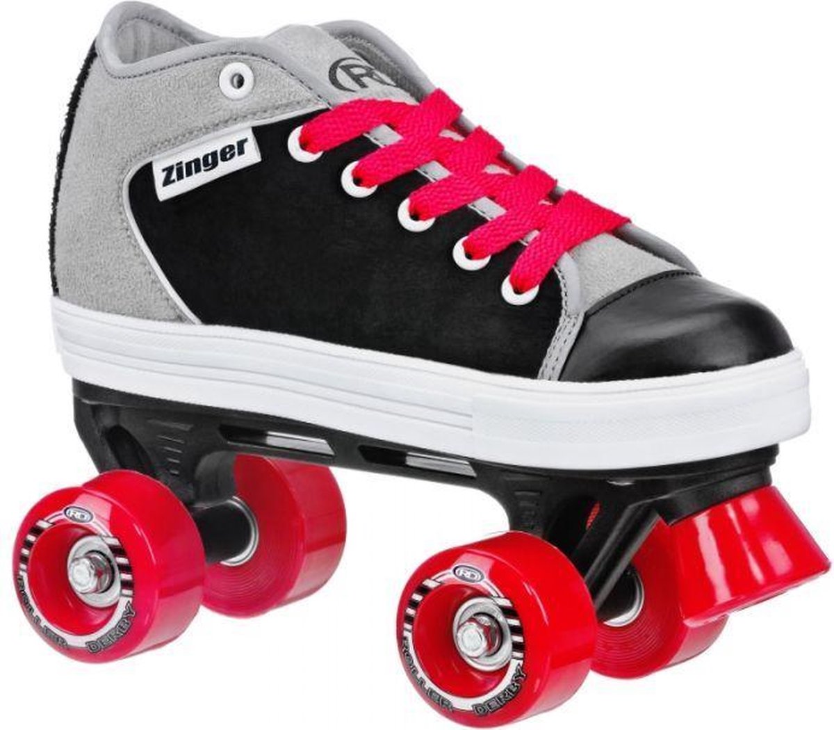 ROLLER DERBY Zinger - Rolschaatsen - Kinderen - Zwart/Grijs/Rood - Maat 36