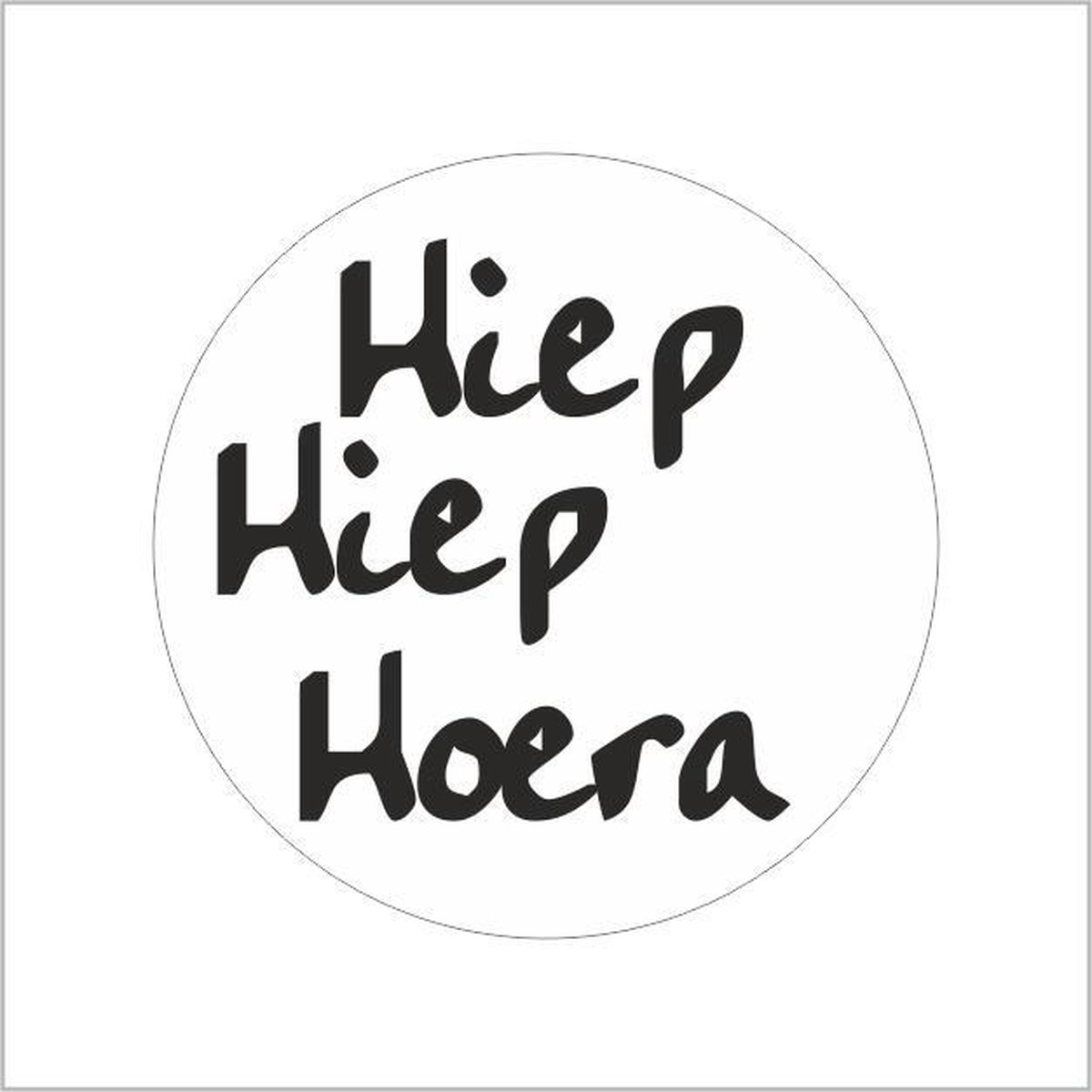 Hiep Hiep Hoera ronde sticker / etiket - 10 stuks - cadeaustickers - afsluitstickers - decoratie stickers - birthday stickers - gift stickers