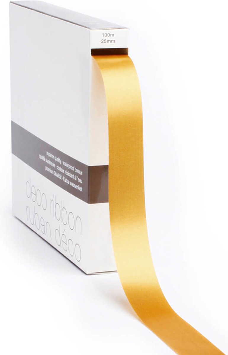 Lint satijn Goud LARGE (25mm x100m)