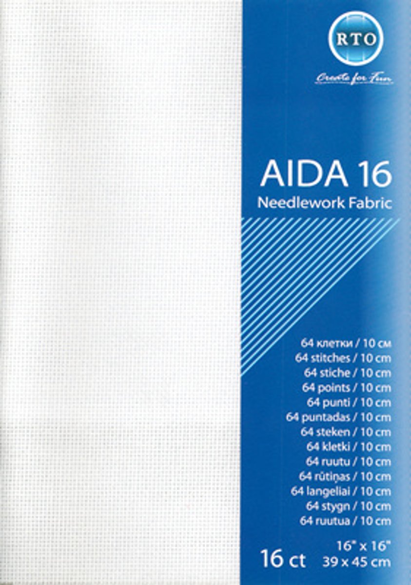 Borduurstof Aida 16 Count Wit