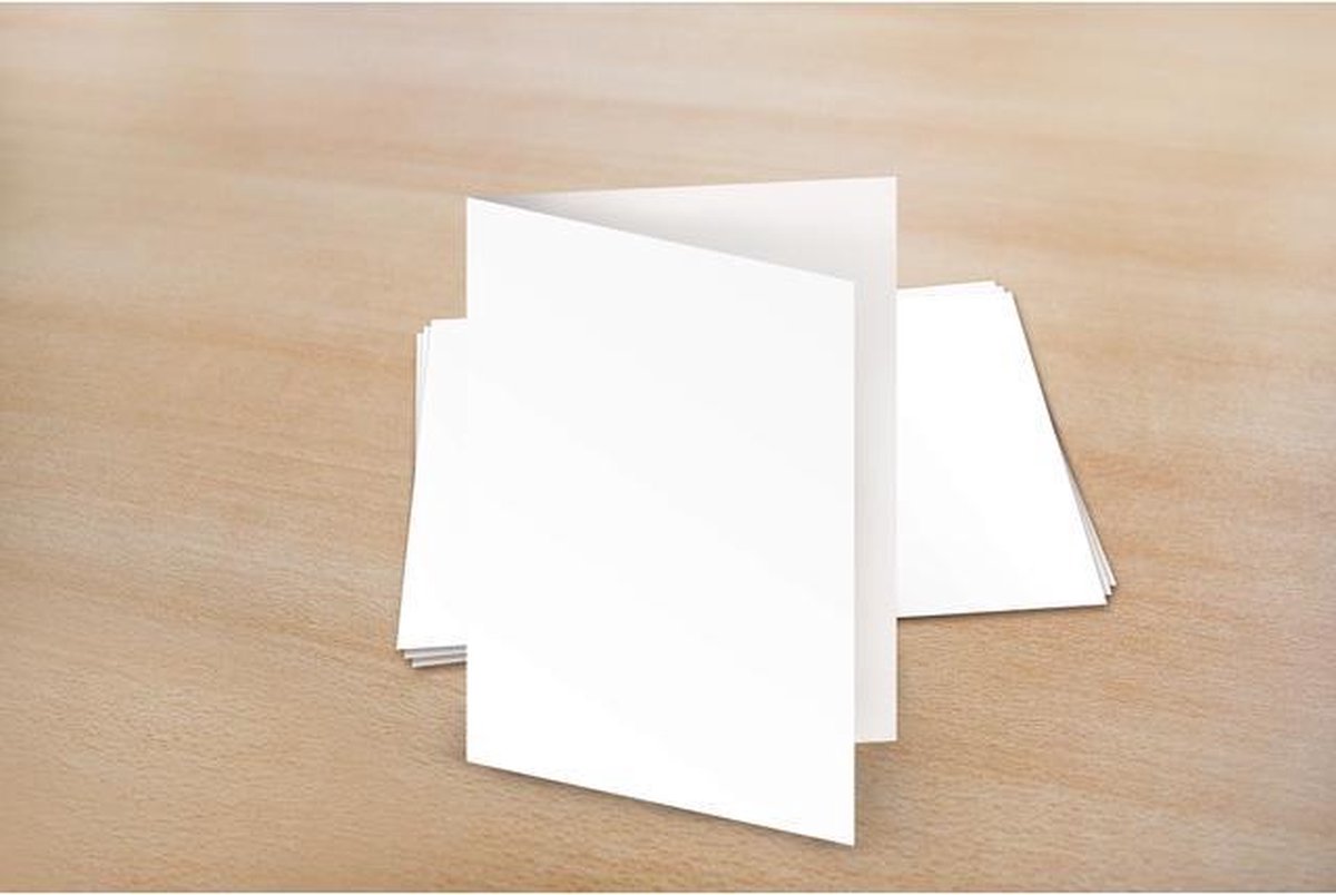 Dubbele kaarten   105x - 150mm 275grs wit 25 stuks