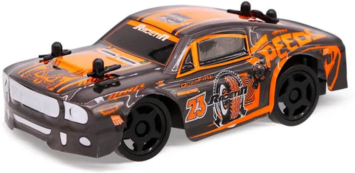 Race-Tin Rc Car Mustang Oranje 1/28