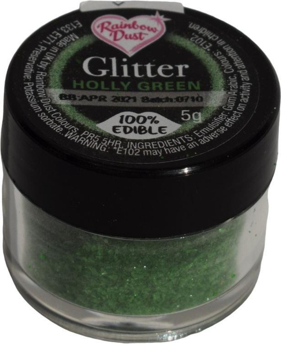 RD Eetbare Glitter - Hulst Groen - 5 g