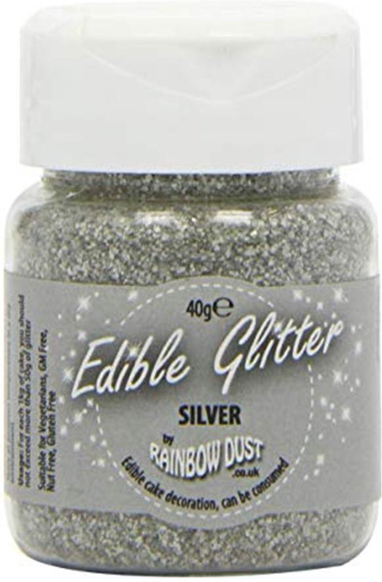 RD Eetbare Glitter - Zilver - 40g