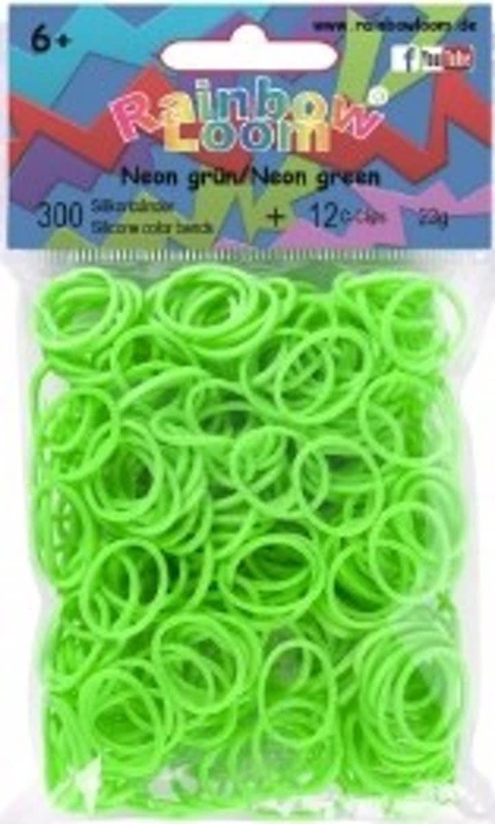 Bandjes Loom Bands 300 stuks: neon groen