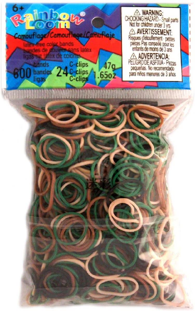 Rainbow Loom Elastiekjes - Camouflage - 600 stuks