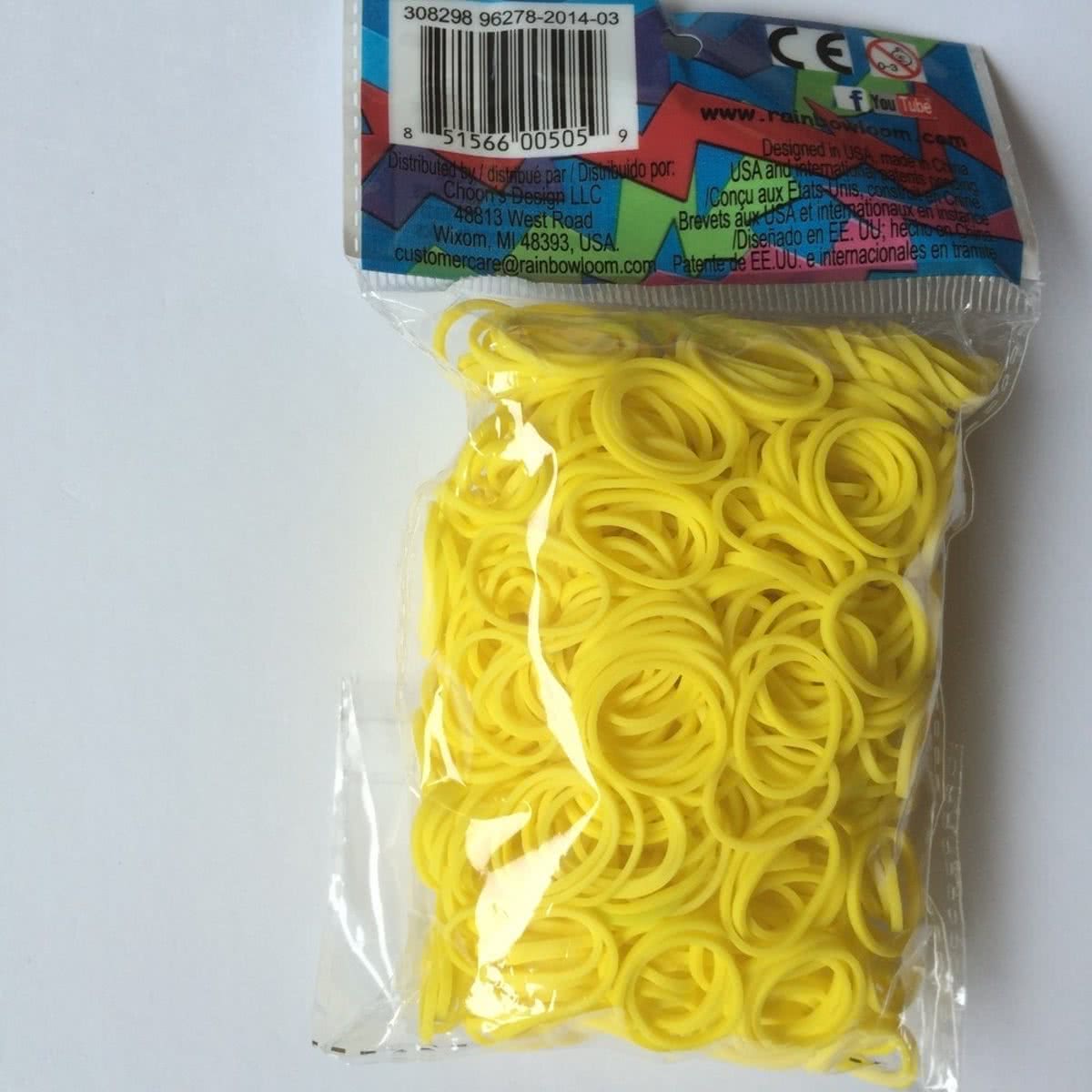   Elastiekjes - Rubber Bands Geel - 600 stuks