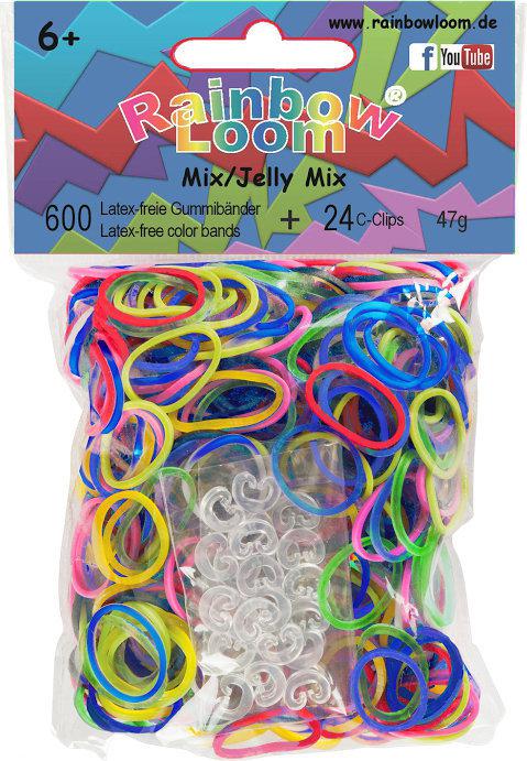   Elastiekjes - Rubber Bands Jelly Mix - 600 stuks