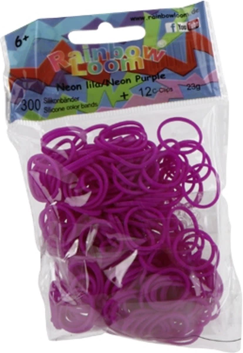   Elastiekjes - Rubber Bands Neon Lila - 300 stuks