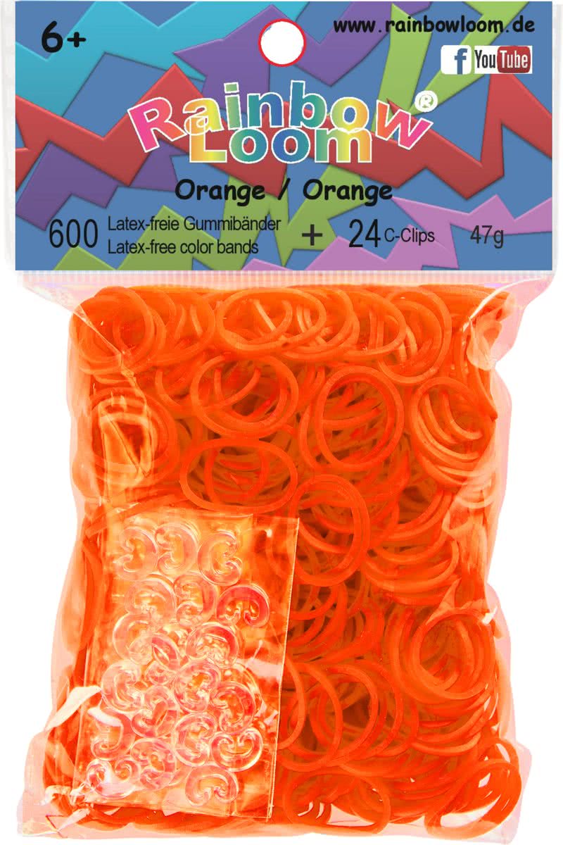   Elastiekjes - Rubber Bands Oranje - 600 stuks