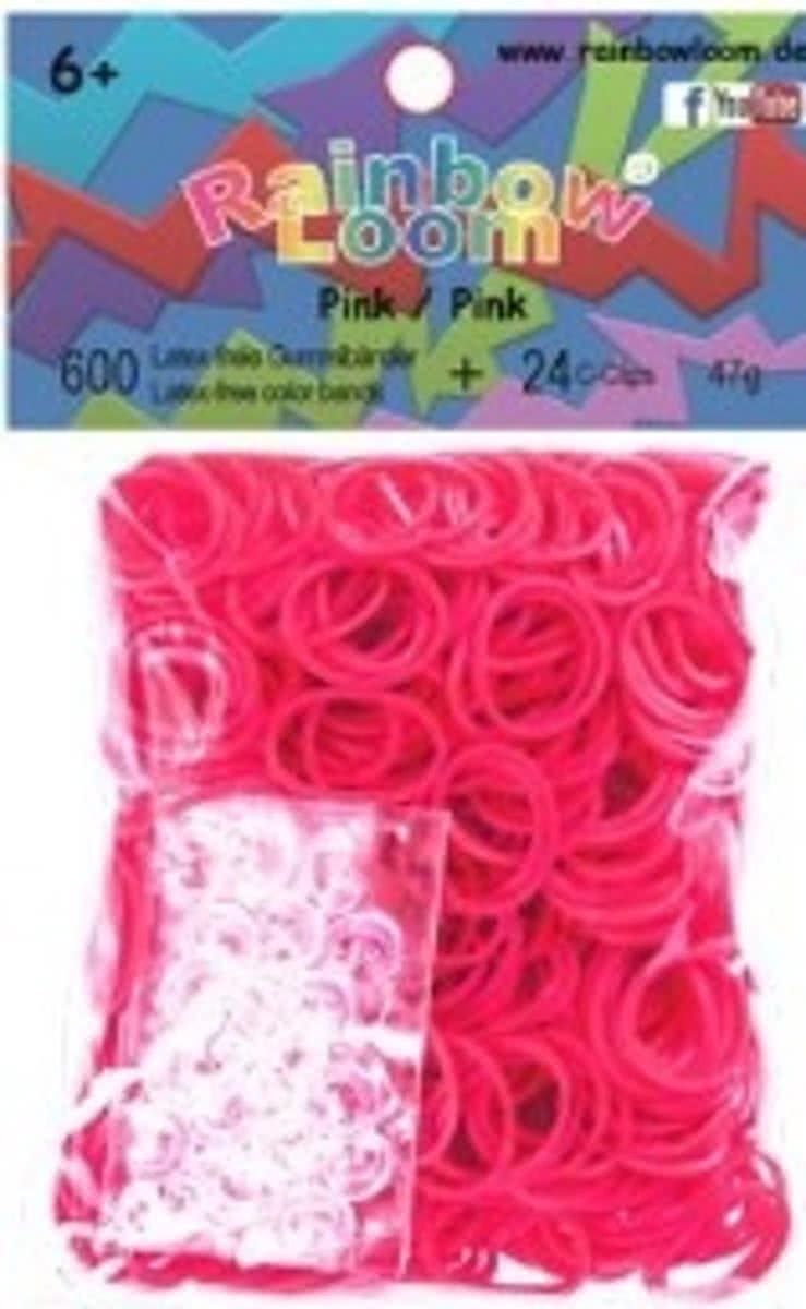   Elastiekjes - Rubber Bands Roze - 600 stuks