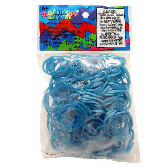 Rainbow Loom Metallic Blauw 300 st.