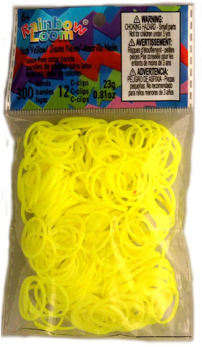 Rainbow Loom Neon Geel 300 st.