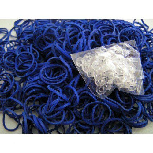 Weefstiekjes donker blauw - 600 stuks + 24 clips