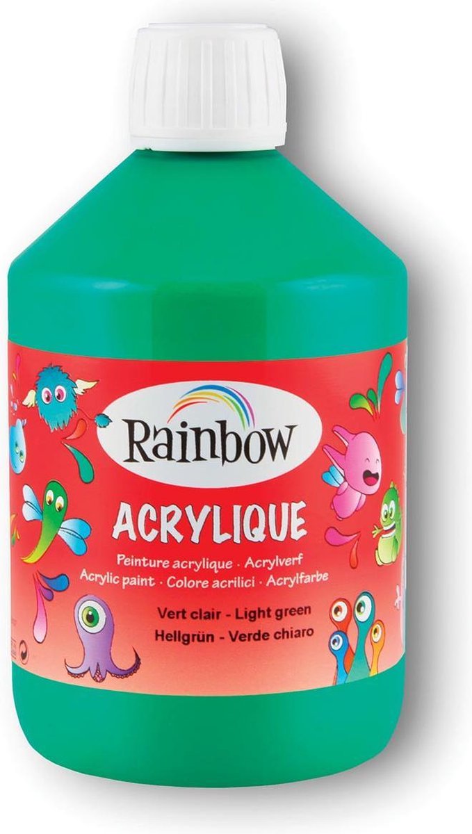 Rainbow acrylverf, flacon van 500 ml, donkergroen