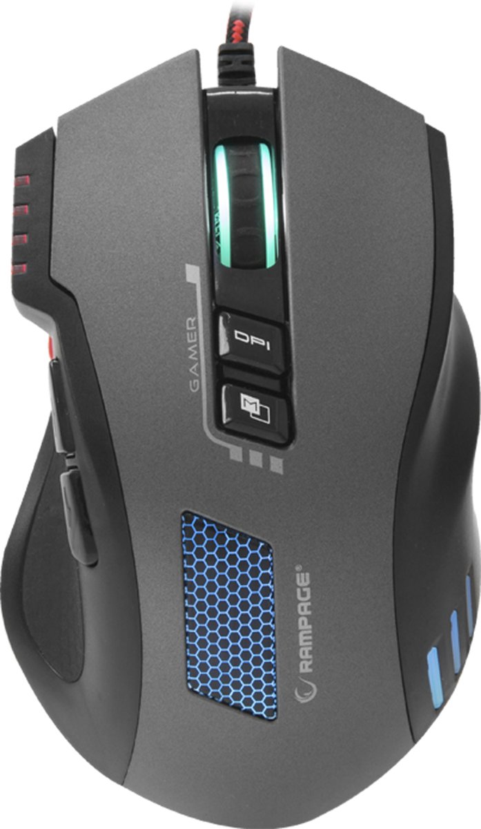 Rampage Gaming Muis SMX-R80 - 3200 DPI - RGB - Macro Software