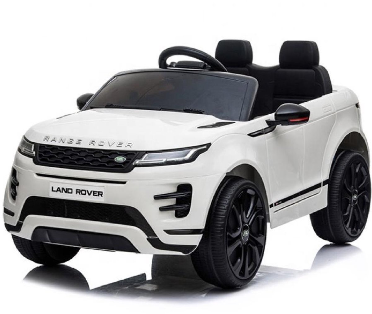 Range Rover Evoque Elektrische Kinderauto Accu Auto + Rubberen banden & Leren zitje (Wit)