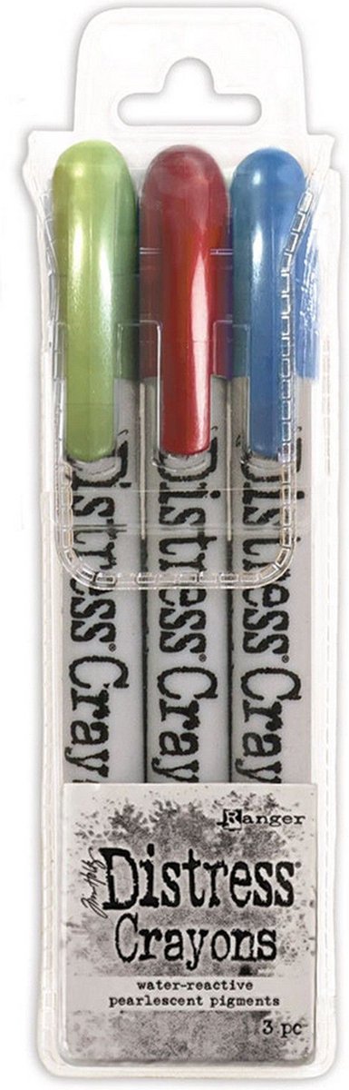 Ranger Distress Pearl Crayons Holiday Set 3