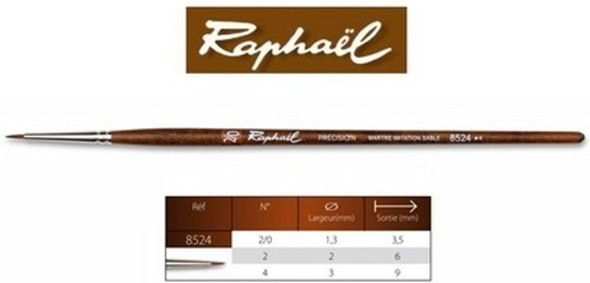 Raphael Precision Aquarelverf retoucheerpenseel rond 2/0