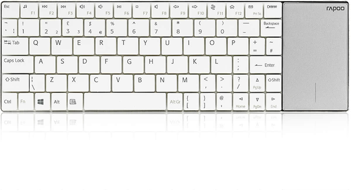 Rapoo E2710 - Draadloos Toetsenbord / Qwerty / Wit