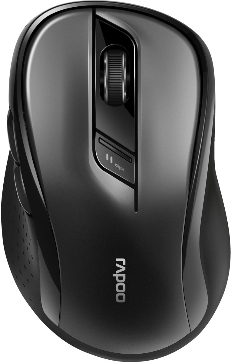 Rapoo M500 draadloze Multi Mode muis  2,4GHz  Bluetooth Optisch  1600DPI Stil  Rechtshandig Zwart