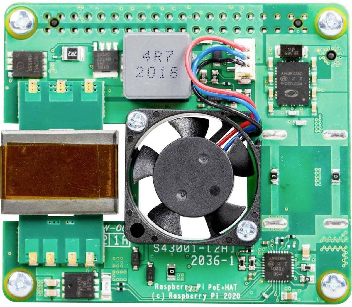 Raspberry Pi® PoE+ Hat Raspberry Pi® 3 B+, Raspberry Pi® 4 B