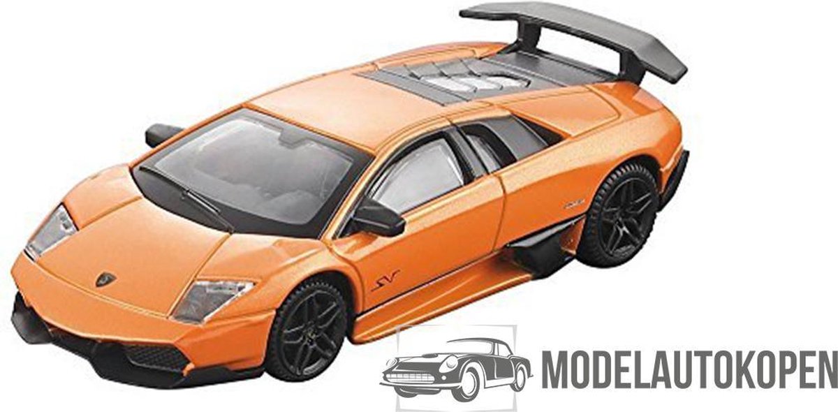 Lamborghini Murciélago LP670-4 SV (Oranje/Zwart) 1/43 Rastar - Modelauto - Schaalmodel - Model auto - Miniatuurautos - Miniatuur auto