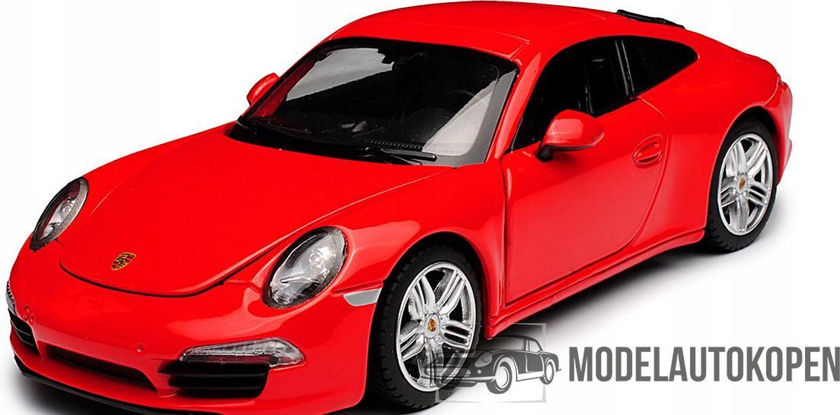 Porsche 911 Carrera S (Rood) 1/24 Rastar - Modelauto - Schaalmodel - Model auto - Miniatuurautos - Miniatuur auto