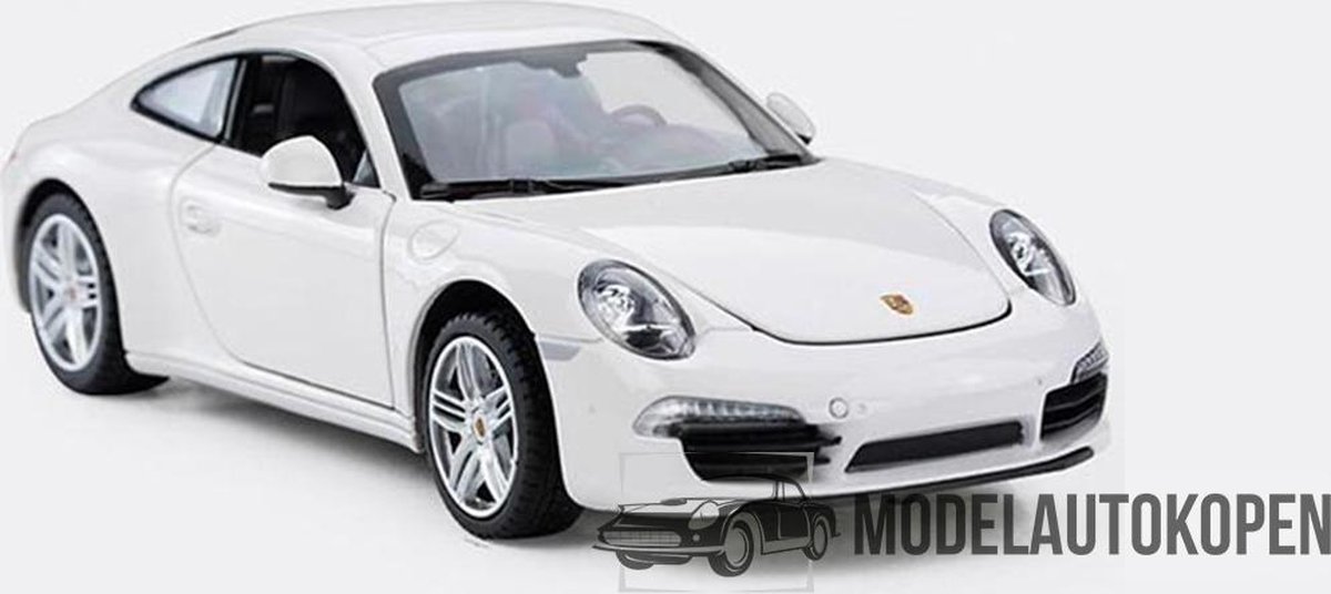 Porsche 911 Carrera S (Wit) 1/24 Rastar - Modelauto - Schaalmodel - Model auto - Miniatuurautos - Miniatuur auto