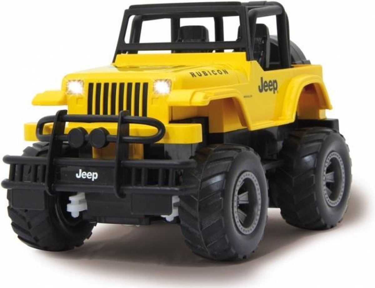 RC Jeep Wrangler Rubicon 2,4 GHz geel 1:18