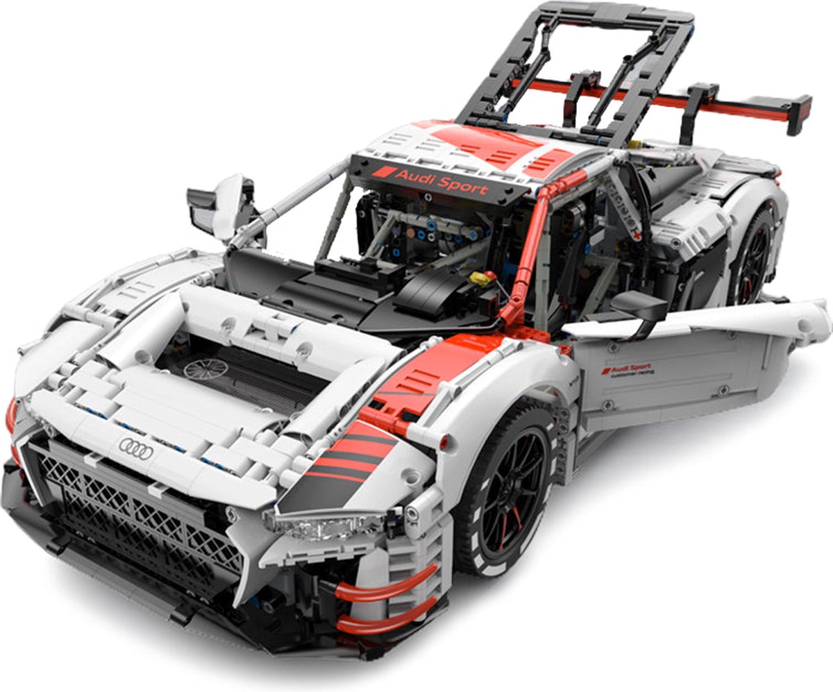 Rastar - AUDI R8 LMS GT3 - MET  MOTOREN EN AFSTANDBEDIENING -GELIMITEERDE UITVOERING -Lego® Compatible - 3300 BOUWSTENEN