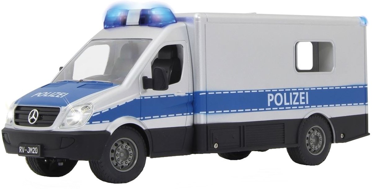 Rastar Rc Mercedes Sprinter Polizei 2,4 Ghz 1:16 Zilver/blauw