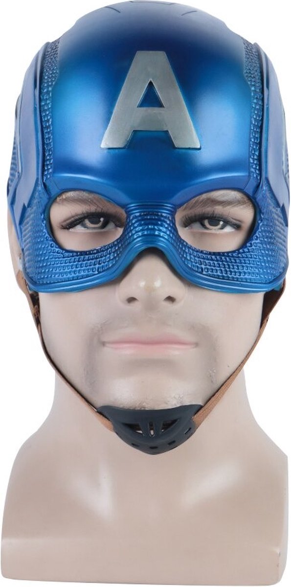 Carnavalsmaskers - Captain America - Marvel Avengers - Masker - Verkleedkleding - Superheld - Carnaval, Halloween - Latex - Blauw