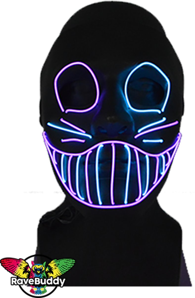 LED Masker Hannibal Paars/Blauw