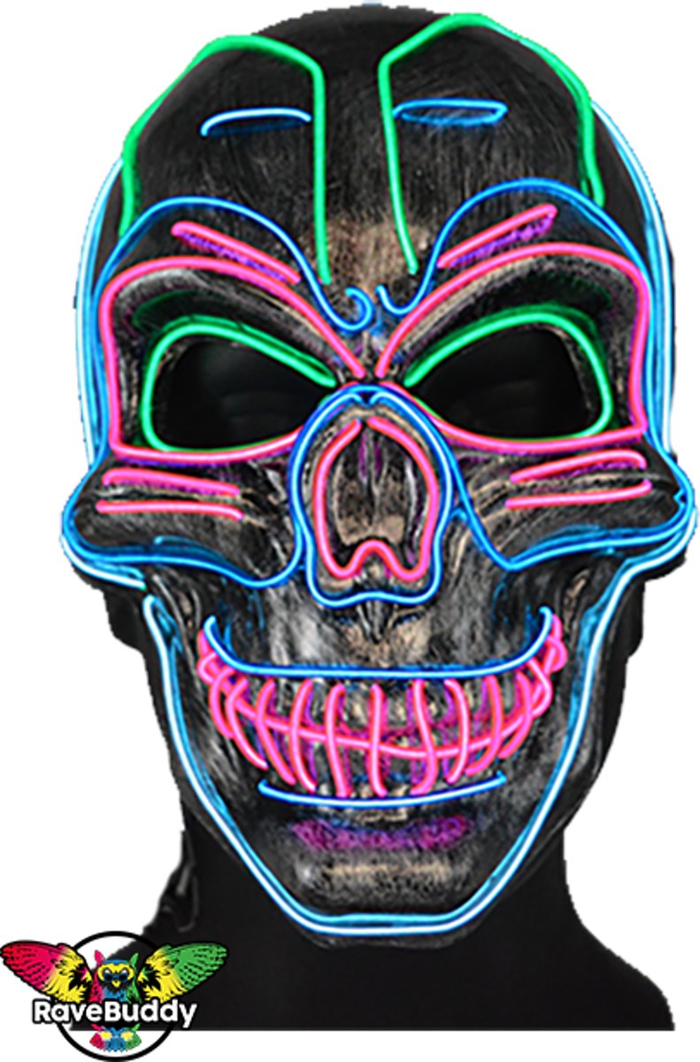 LED Masker Skull Meerdere Kleuren