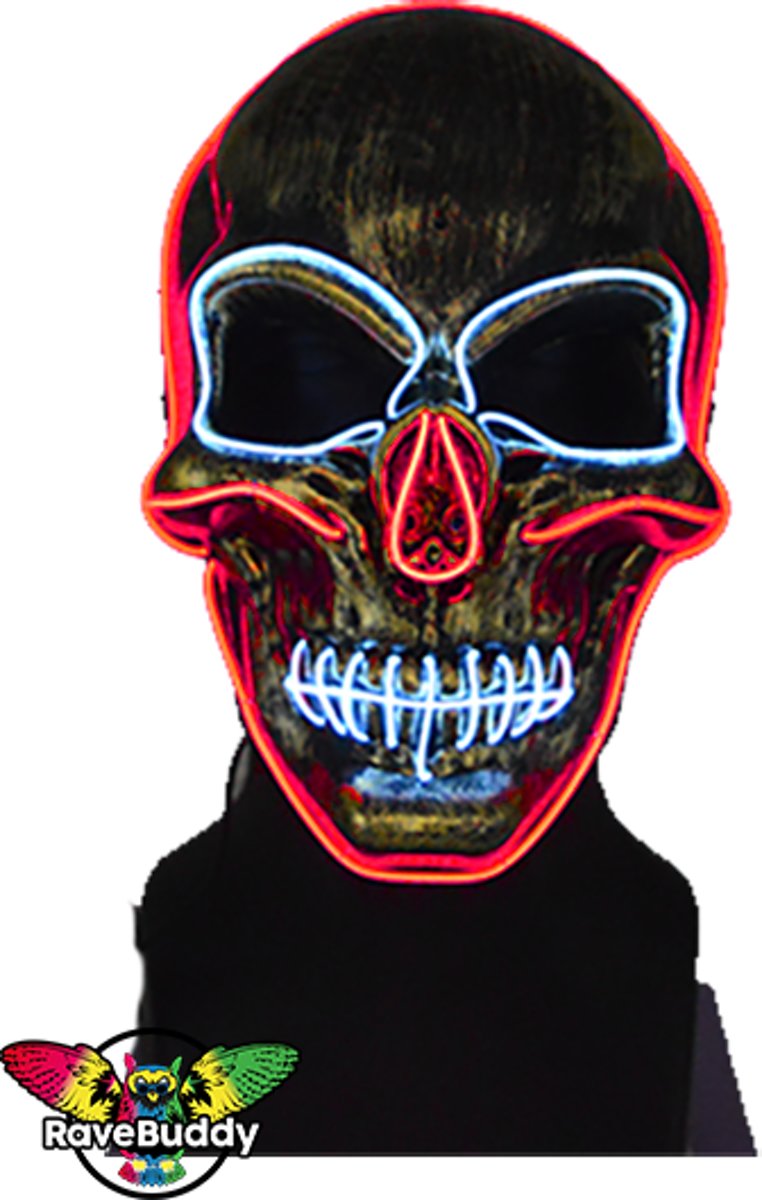 LED Masker Skull Rood