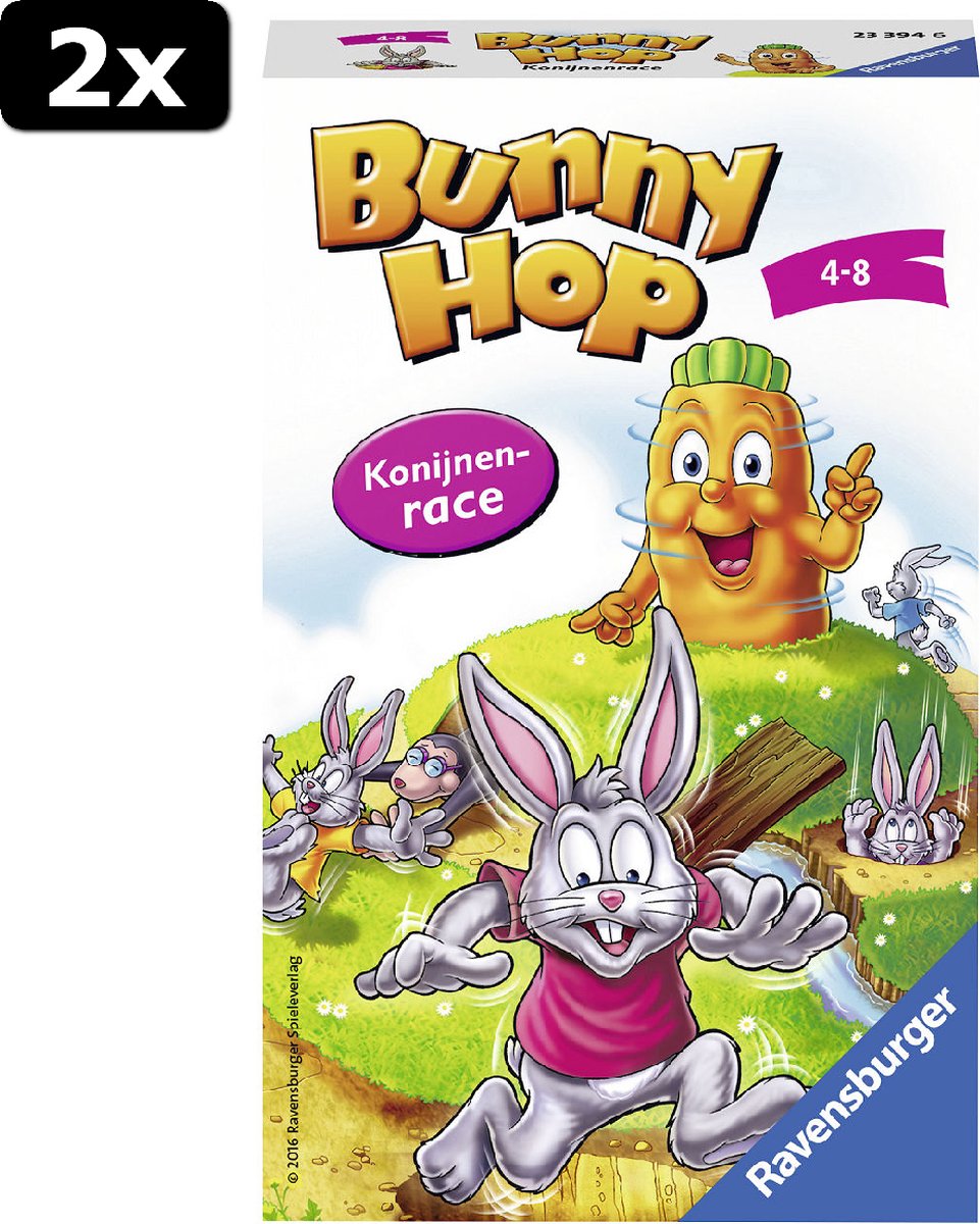 2x Pocketspellen Bunny Hop Konijnenrace